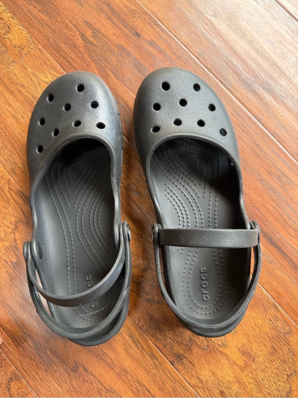CROCS Black Classic Clog Sandals with Heel Strap